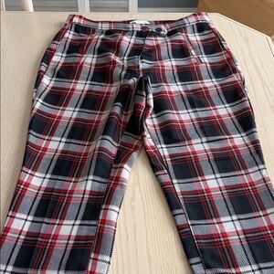 H&M Plaid Pants - Red, Black, White